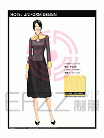 酒店中餐咨客制服設計圖592