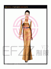 酒店中餐咨客制服設(shè)計(jì)圖605