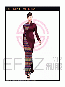 酒店中餐咨客制服設計圖608