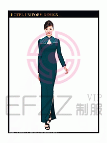 酒店中餐咨客制服設計圖609
