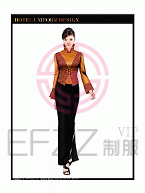 酒店中餐咨客制服設計圖612