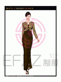 酒店中餐咨客制服設(shè)計(jì)圖614