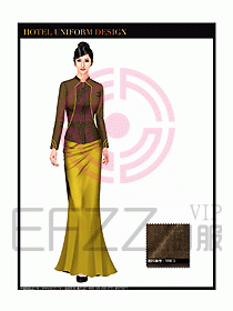 酒店中餐咨客制服設計圖621