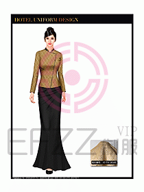 酒店中餐咨客制服設計圖623