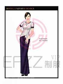 酒店中餐咨客制服設計圖626
