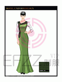 桑拿水療咨客迎賓制服設計304