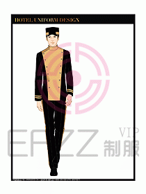 酒店門童保安制服設計圖819