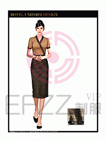 桑拿spa按摩技師制服設計803