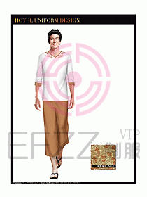 桑拿spa按摩技師制服設計807