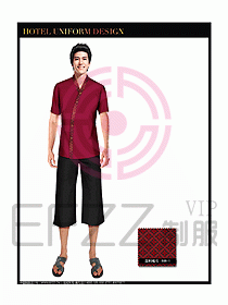 桑拿spa按摩技師制服設(shè)計(jì)805