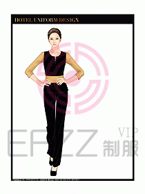 桑拿spa按摩技師制服設計815