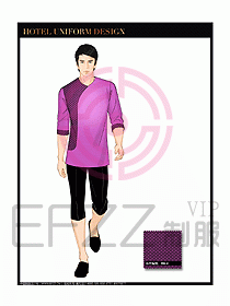 桑拿spa按摩技師制服設計817