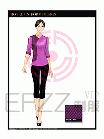 桑拿spa按摩技師制服設計819