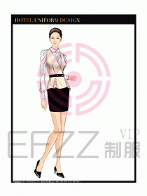 酒店西餐服務員制服設計圖859