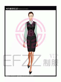 女職業(yè)裝襯衫馬夾設(shè)計圖219