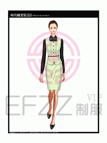 女職業(yè)裝襯衫馬夾設(shè)計圖228