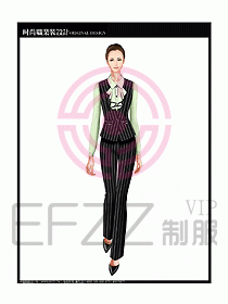 女職業(yè)裝襯衫馬夾設(shè)計(jì)圖243