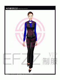 女職業裝襯衫馬夾設計圖245