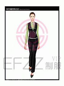 女職業(yè)裝襯衫馬夾設(shè)計圖247