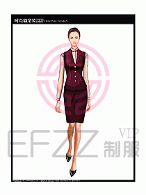 女職業(yè)裝襯衫馬夾設(shè)計(jì)圖254