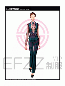 女職業(yè)裝襯衫馬夾設(shè)計圖251