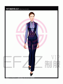 女職業裝襯衫馬夾設計圖253