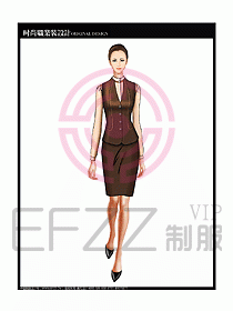 女職業(yè)裝襯衫馬夾設(shè)計(jì)圖256