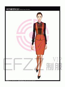 女職業裝襯衫馬夾設計圖268