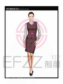 女職業裝襯衫馬夾設計圖306