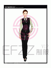 女職業裝襯衫馬夾設計圖303