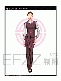 女職業裝襯衫馬夾設計圖307