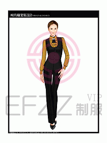 女職業裝襯衫馬夾設計圖308