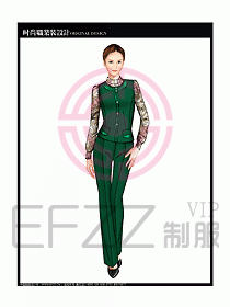 女職業裝襯衫馬夾設計圖311