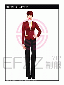 空姐職業服裝設計效果圖418