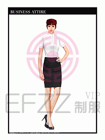 空姐職業服裝設計效果圖419