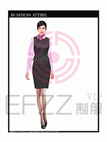 空姐職業服裝設計效果圖446