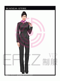空姐職業服裝設計效果圖444