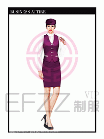 空姐職業服裝設計效果圖462