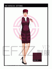 空姐職業服裝設計效果圖492