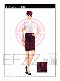 空姐職業(yè)服裝設(shè)計效果圖491