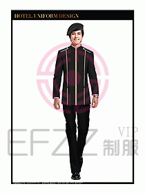 酒店門童行李生制服設計835