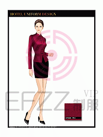 酒店中餐服務員制服設計圖1314