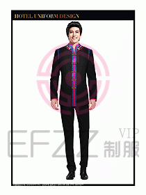 酒店中餐服務員制服設計圖1326