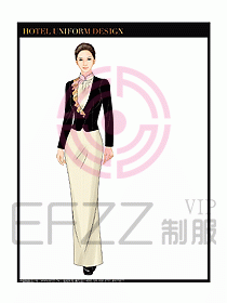 酒店餐飲咨客制服設計圖638