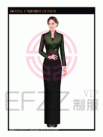 酒店餐飲咨客制服設計圖639