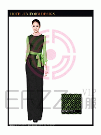 酒店西餐廳咨客制服設計圖357