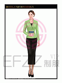 酒店西餐廳咨客制服設計圖369