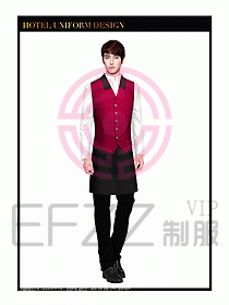 餐飲西餐廳服務員制服設計圖867