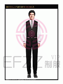 餐飲西餐廳服務員制服設計圖877