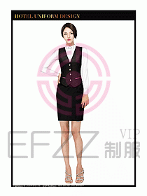 餐飲西餐廳服務員制服設計圖878